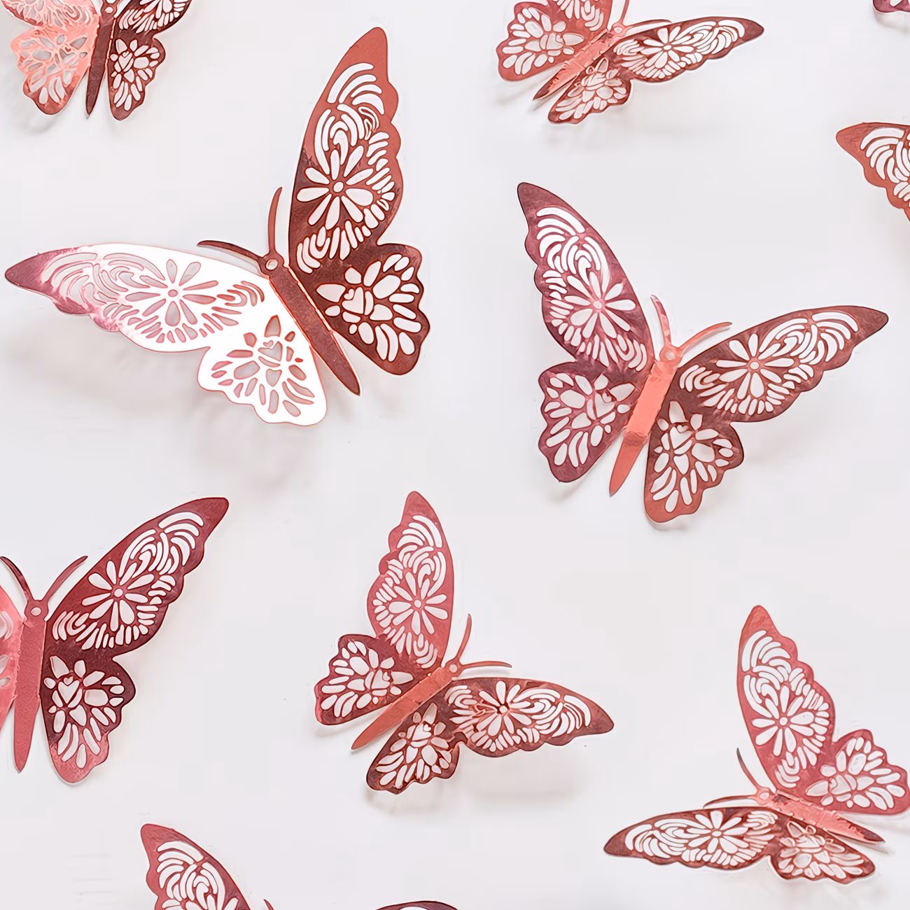 Mariposa 3D Rosado bajo