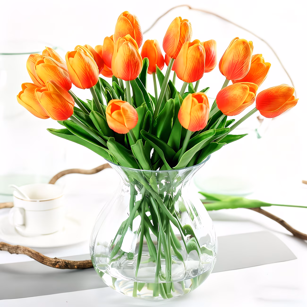 Flor Tulipan Anaranjado