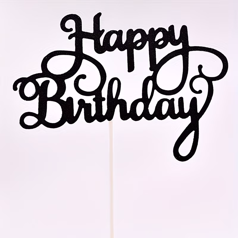 Cake Topper Happy Birthday Negro