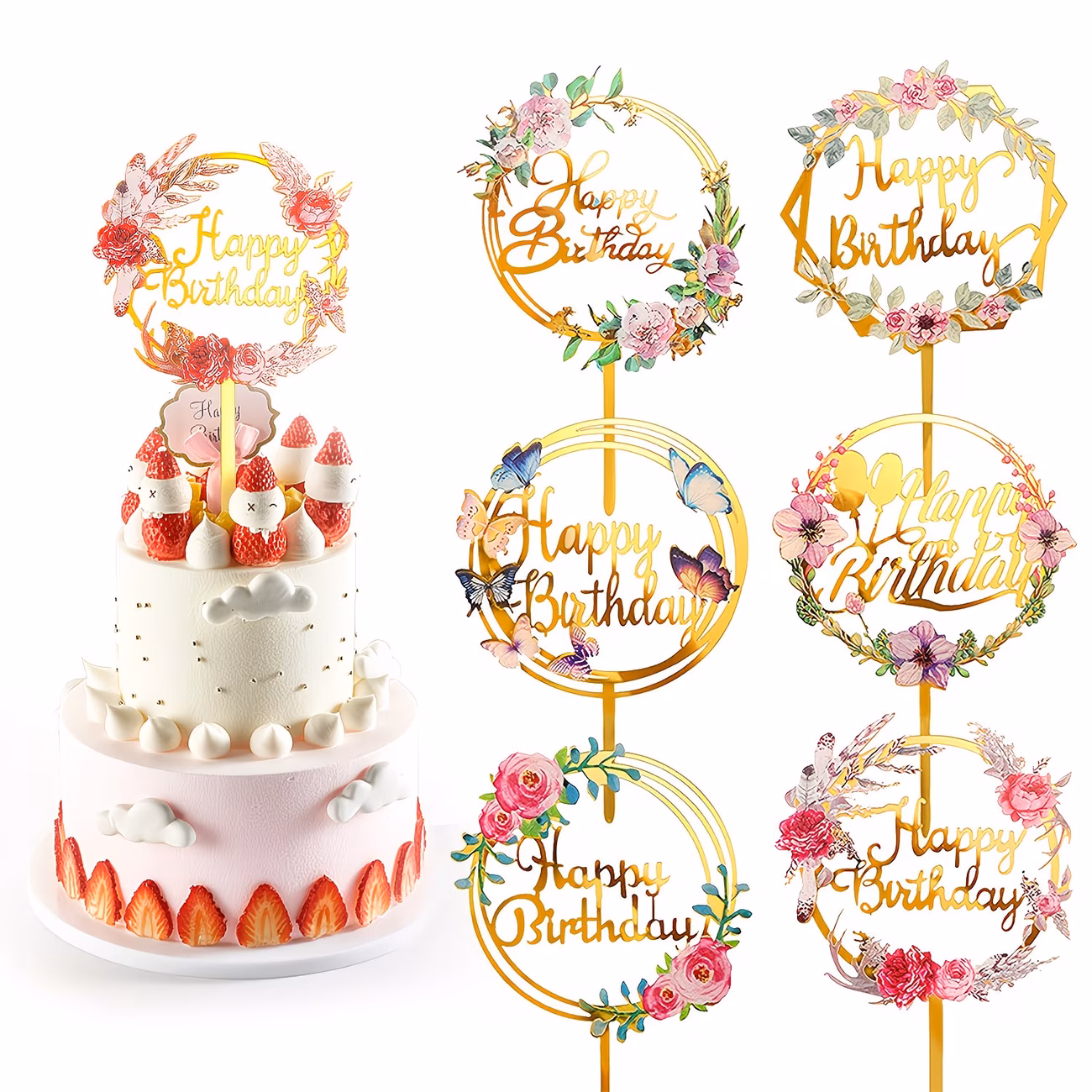Cake topper decorado en ingles