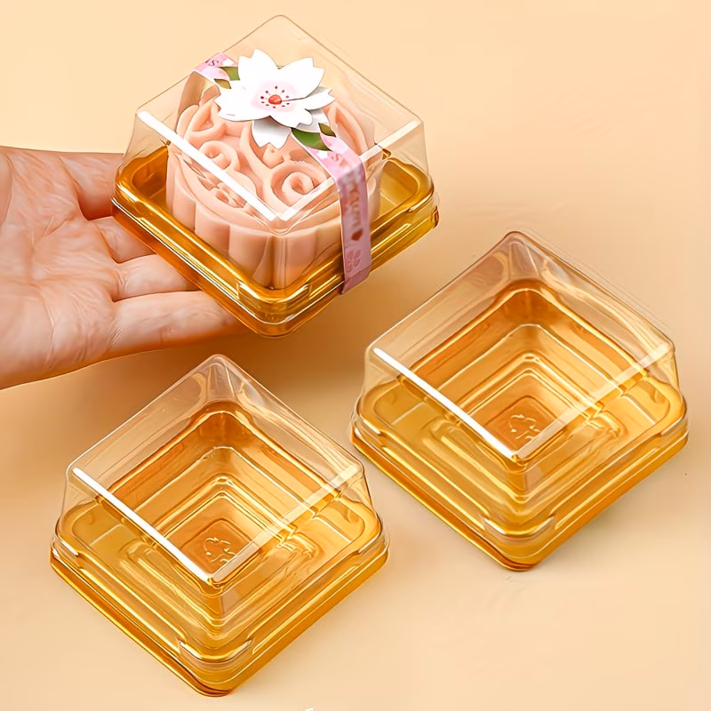 Minicaja de plásticoTransparente para donitas