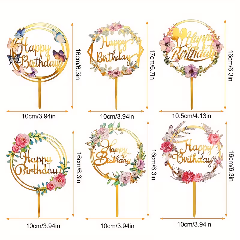 Cake topper decorado en ingles