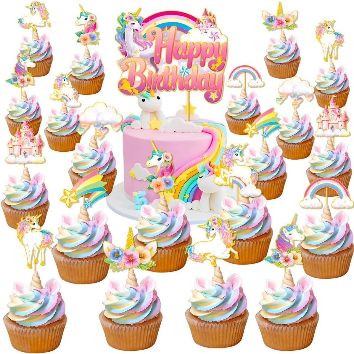 Kit Cake Topper Unicornio