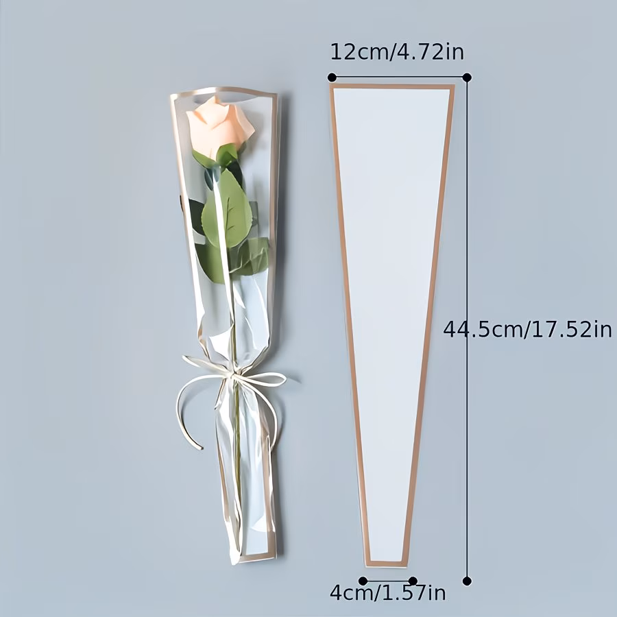 Bolsitas para flores blanco con dorado