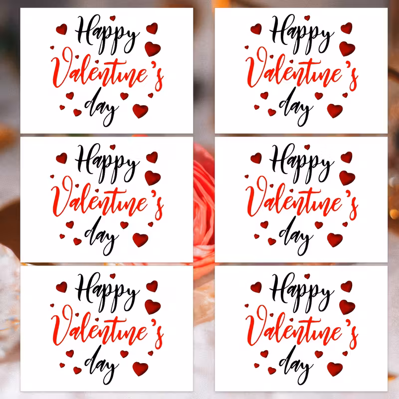 Pegatinas de corazón y letras de san valentín