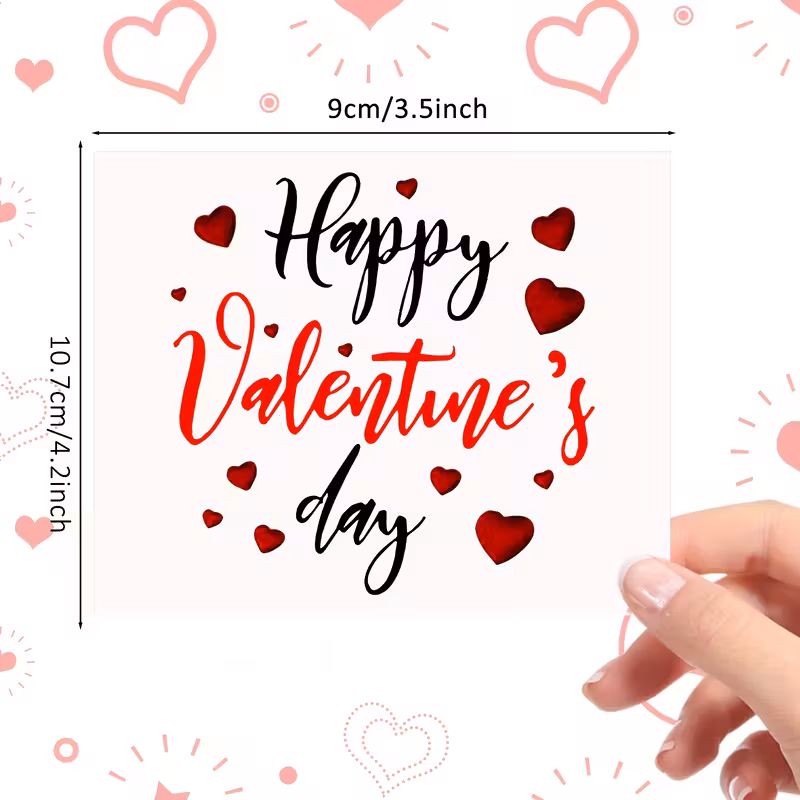 Pegatinas de corazón y letras de san valentín