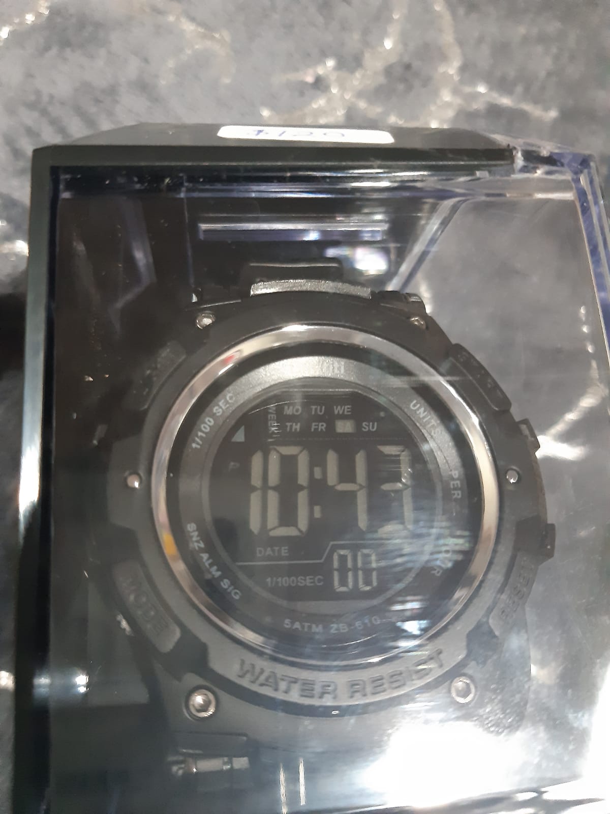 Reloj Negro con Platiado