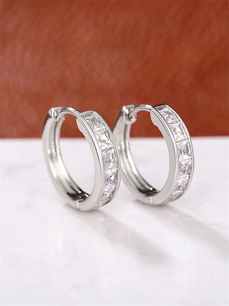 Arete de aro de plata de ley 925