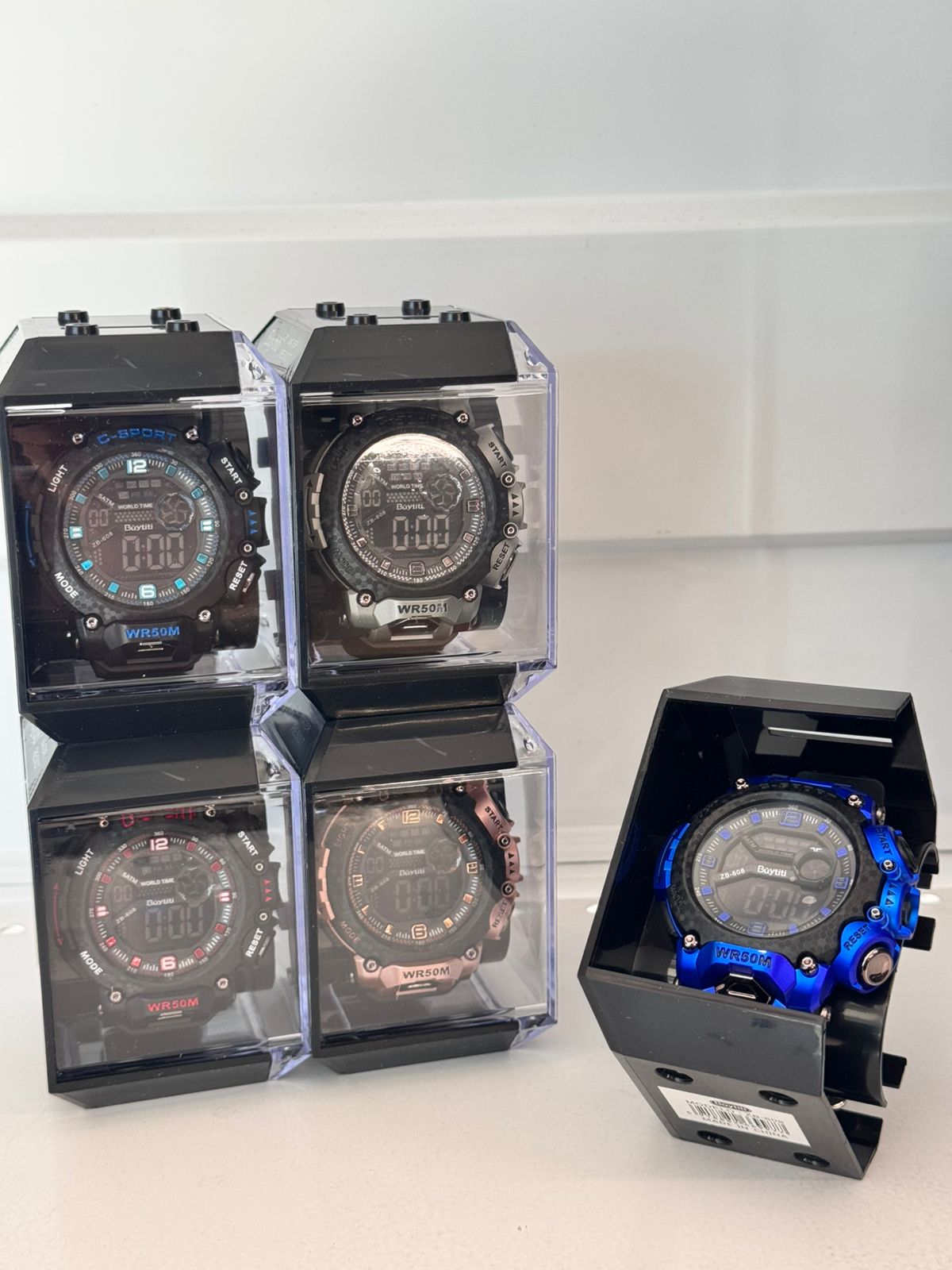 Reloj Negro con Platiado