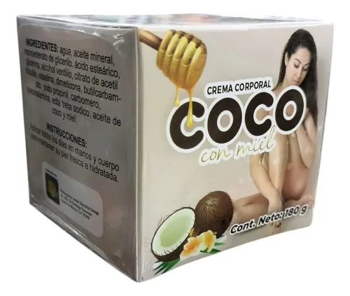 Crema corporal coco con miel 180g