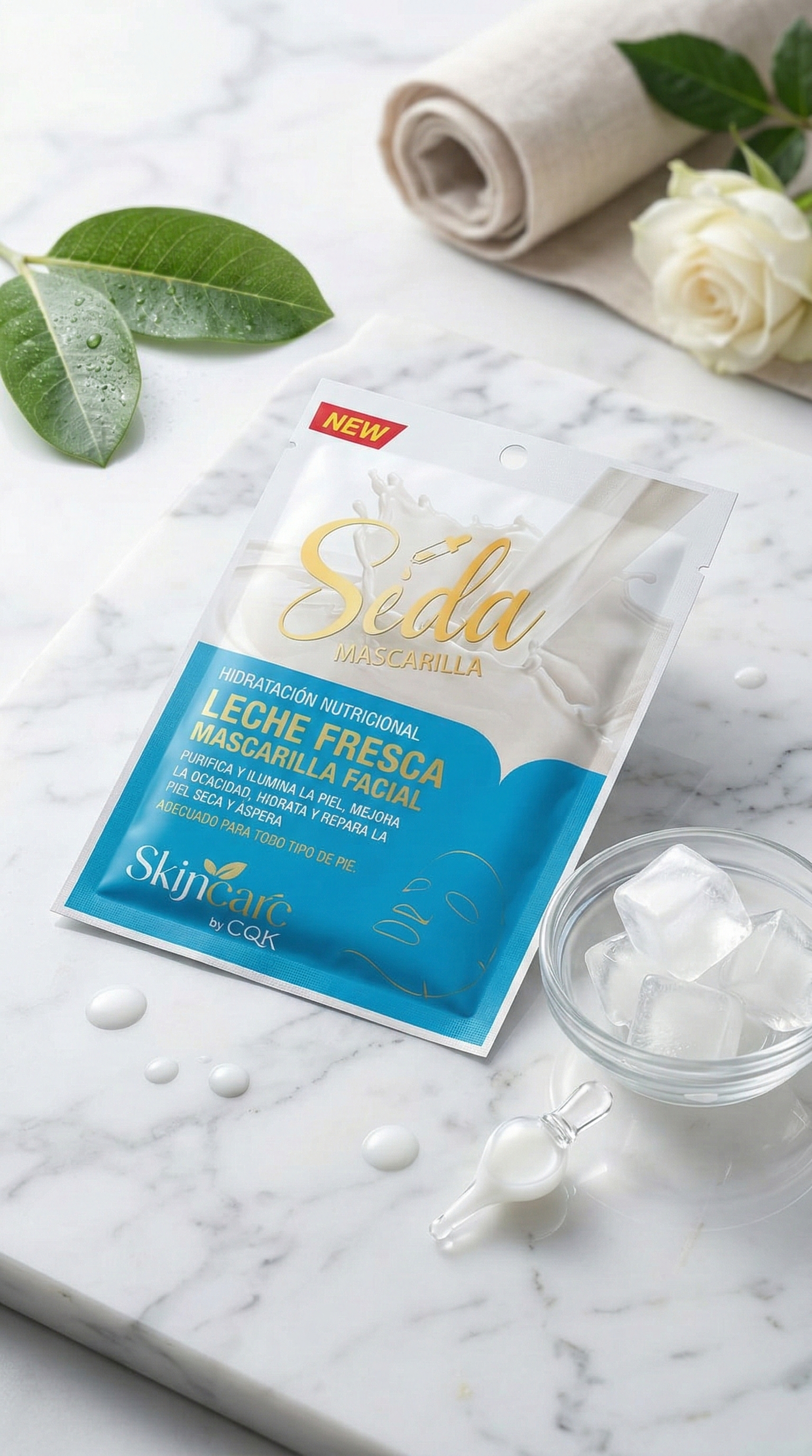 Mascarilla de leche fresca