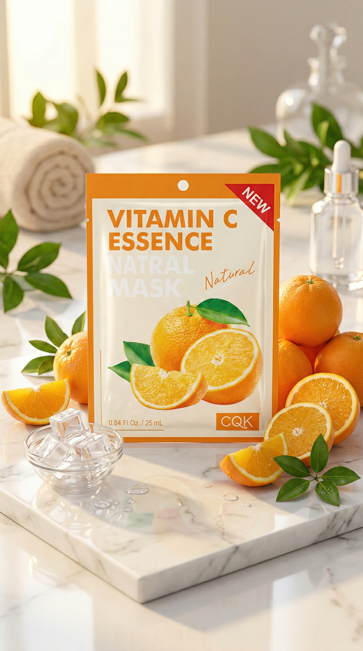 Mascarilla Facial Con Esencia de Naranja y vitamina C