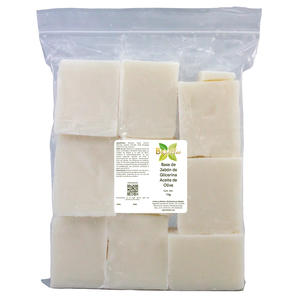 Base de Jabón de Glicerina de Aceite de Oliva 1Kg