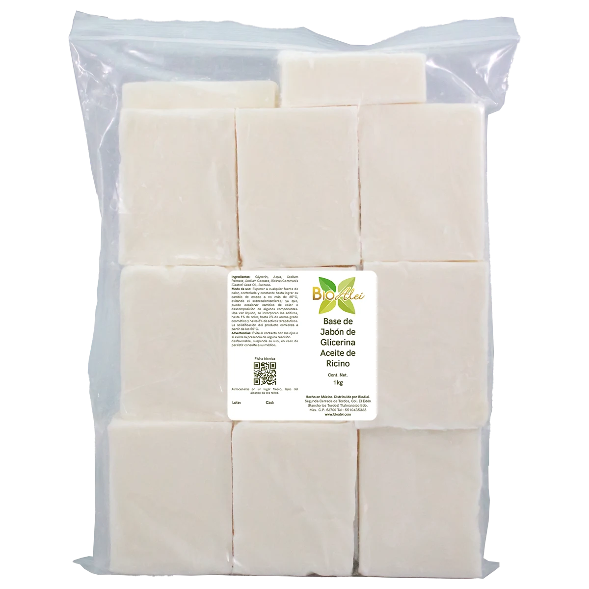 Base de Jabón de Glicerina de Aceite de Ricino 1Kg