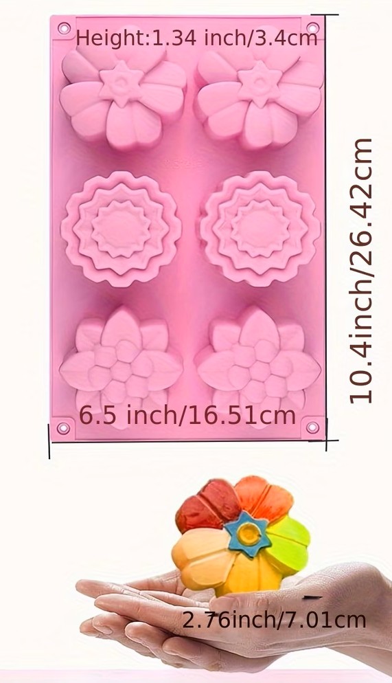 molde color rosado de flores