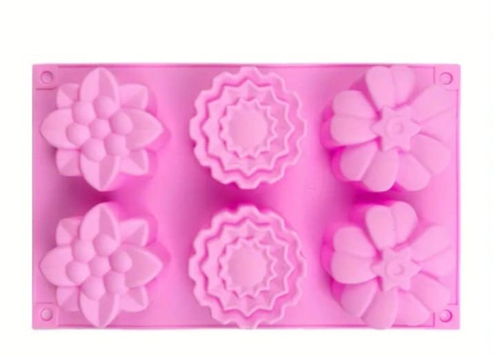 molde color rosado de flores