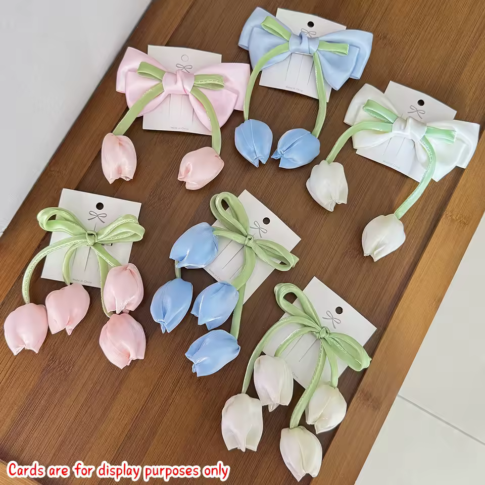 Prendedor de Lazo con Tulipanes