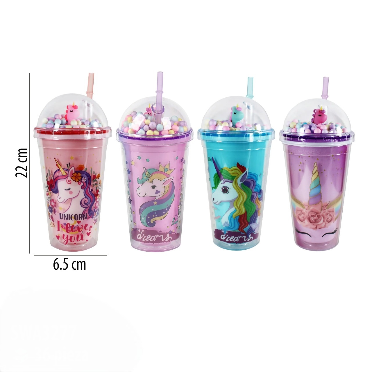 Vasos de Unicornio con Popote