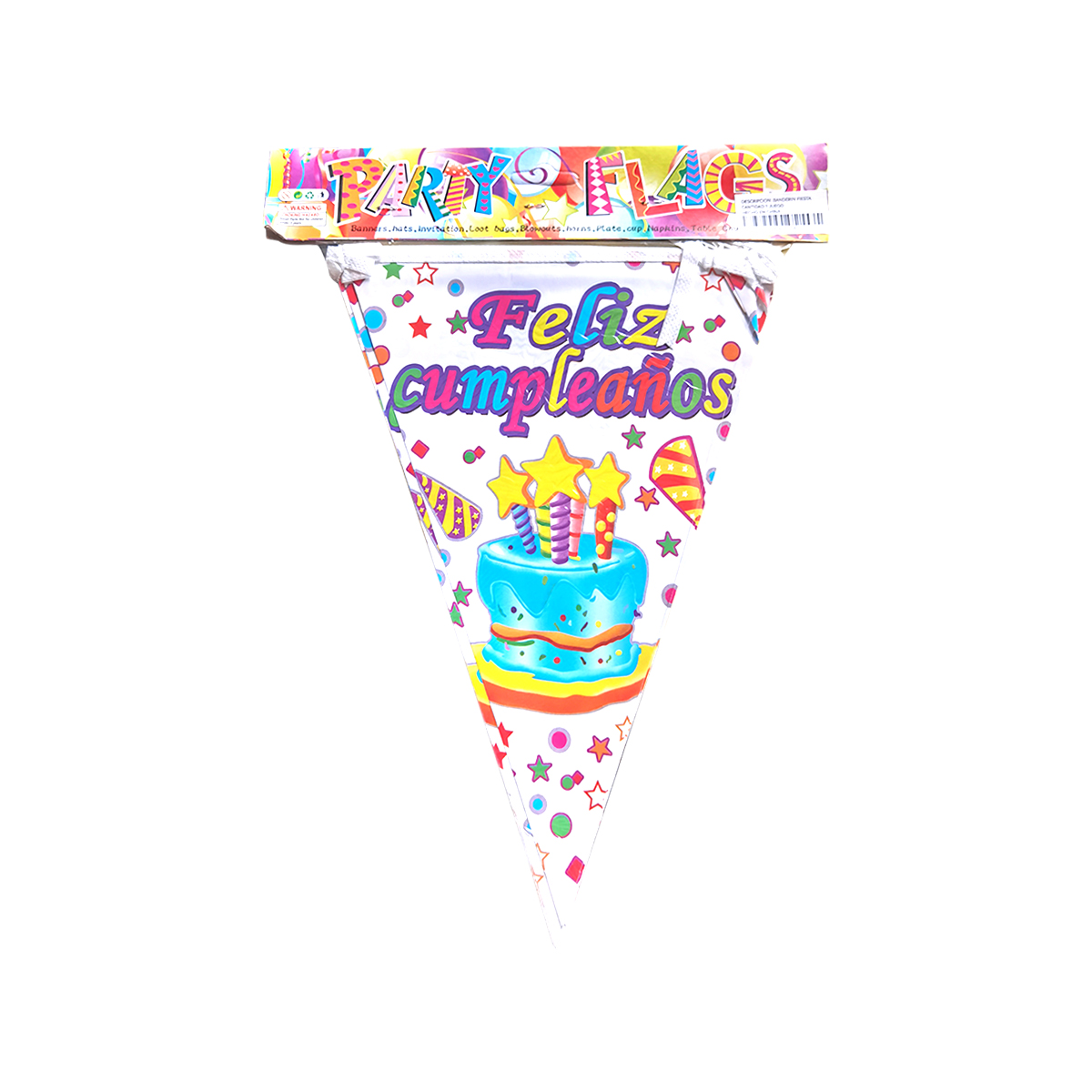 Banderín para Fiesta Estampado Feliz Cunpleaños