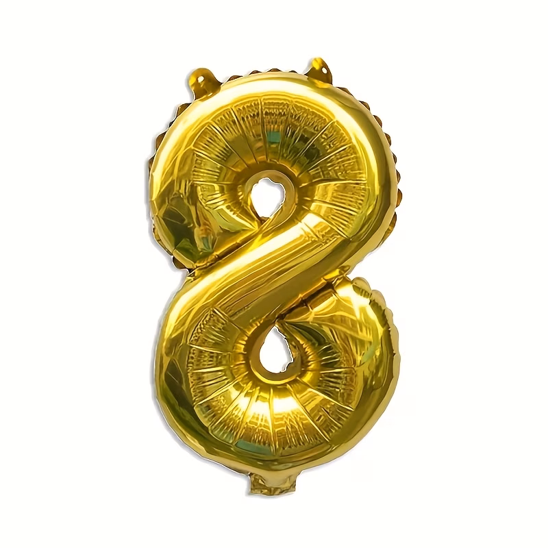 Globo #8 Color Dorado 32 Pulg.