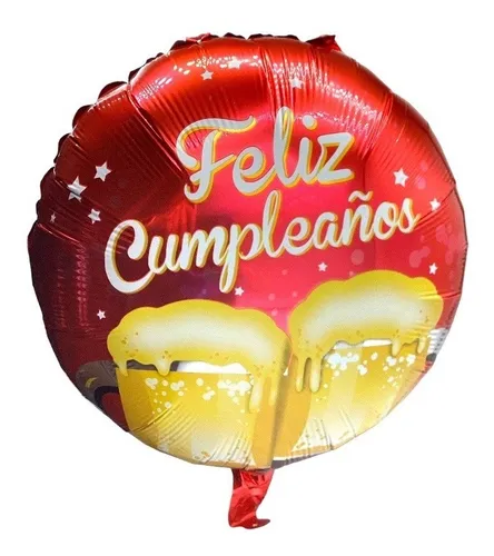 Globo Metálico Estampado Feliz Cumpleaños