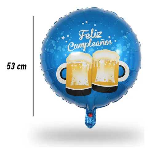 Globo Metálico Estampado Feliz Cumpleaños
