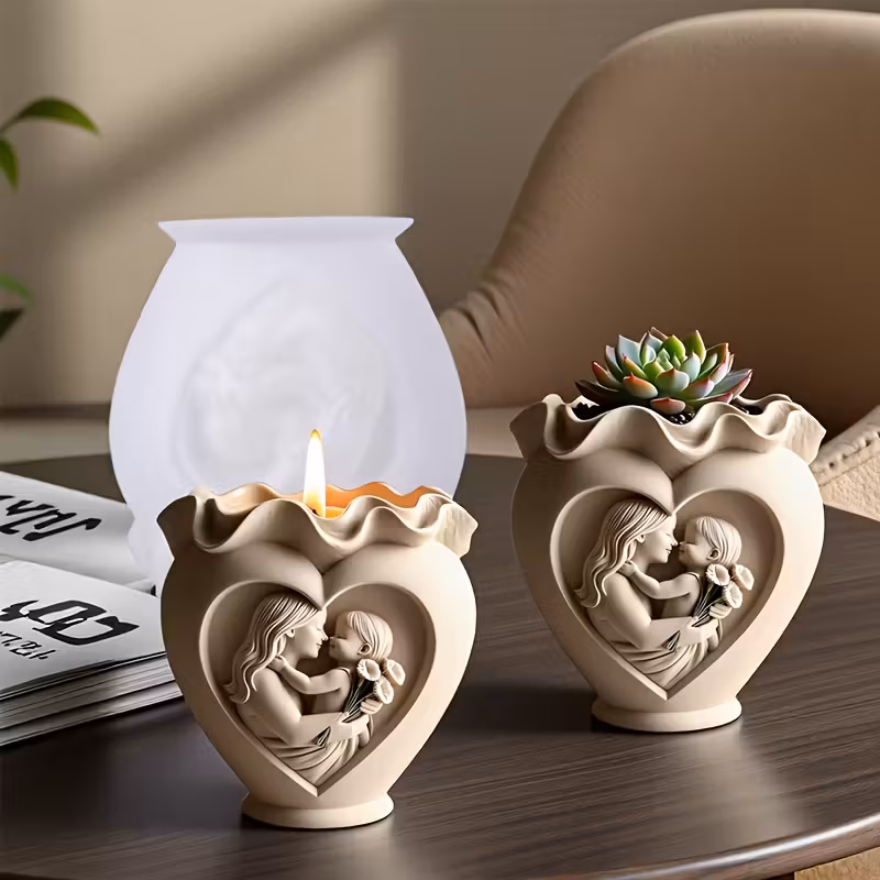 Molde  corazon mama