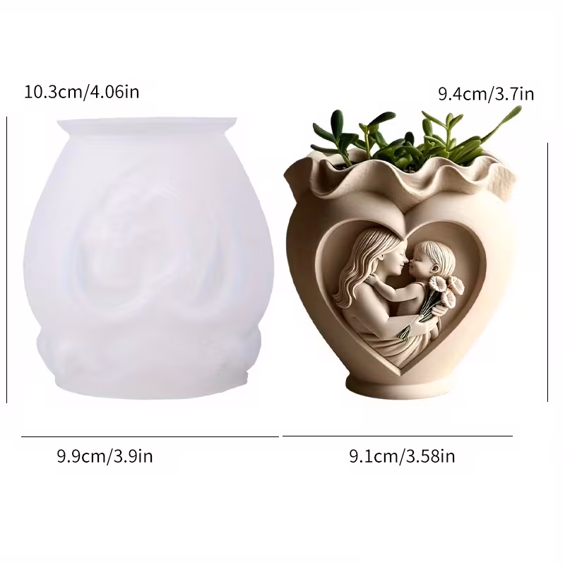 Molde  corazon mama