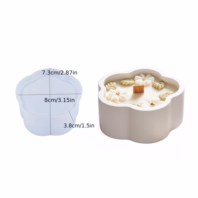 Molde taza forma flor