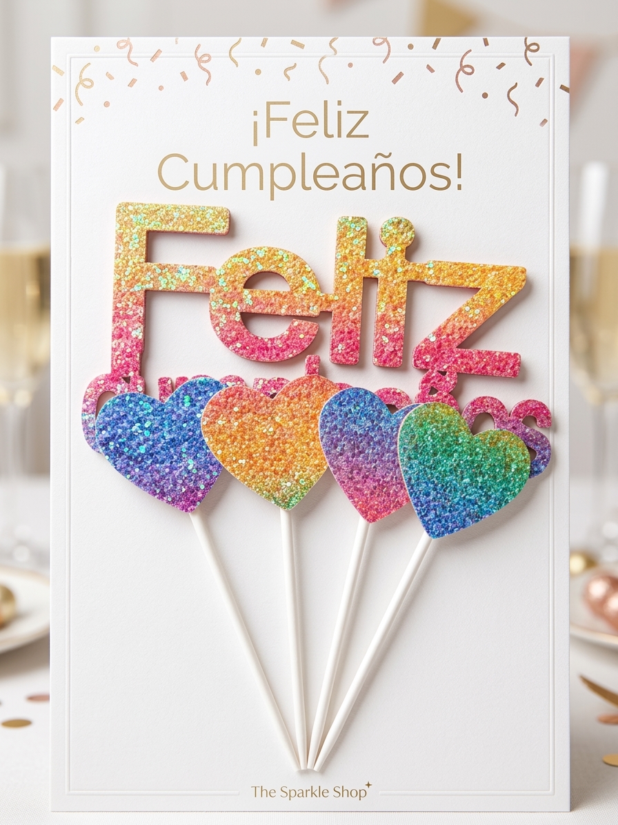 Letrero para Pastel Feliz Cumpleaños